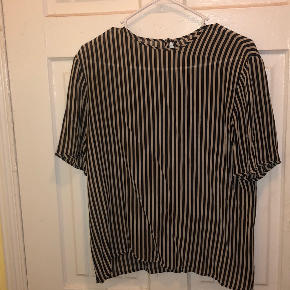 Sheer Black&White Blouse